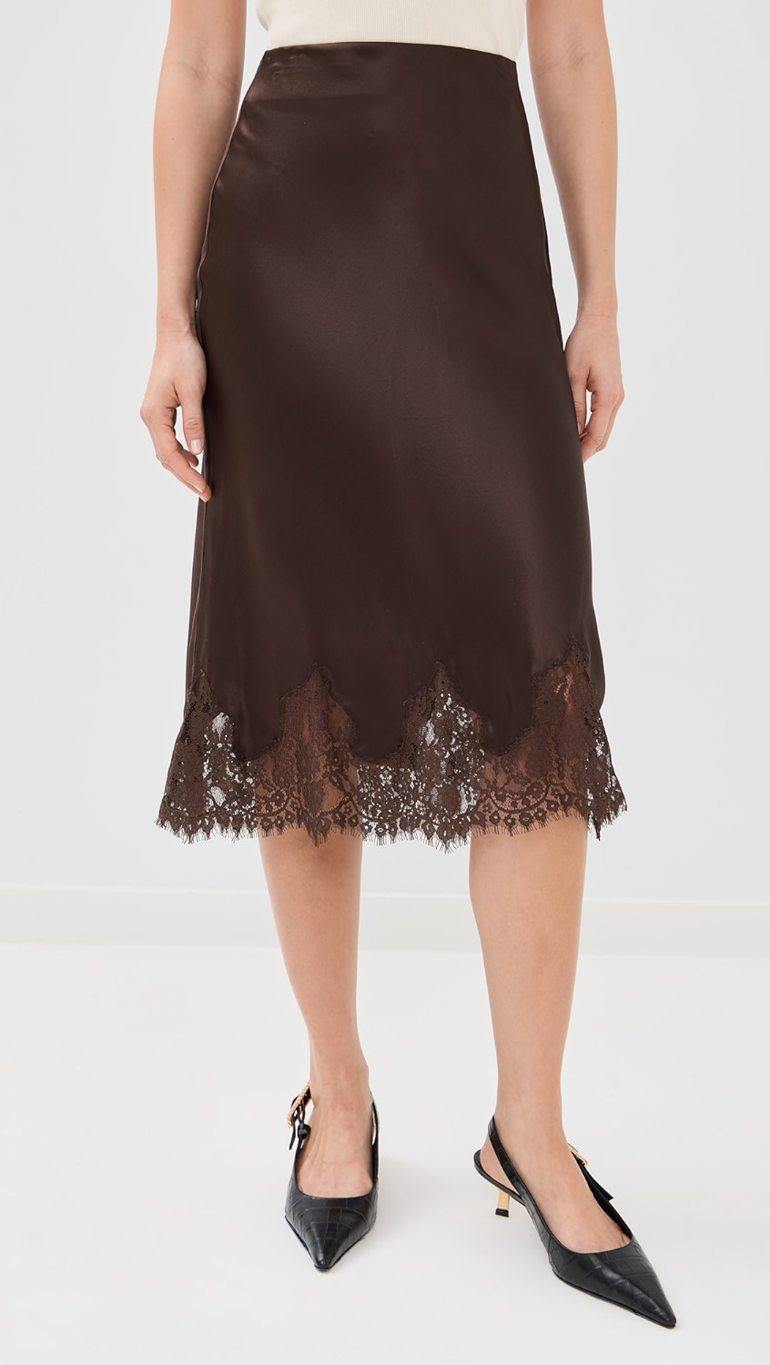 Satin Midi Skirt